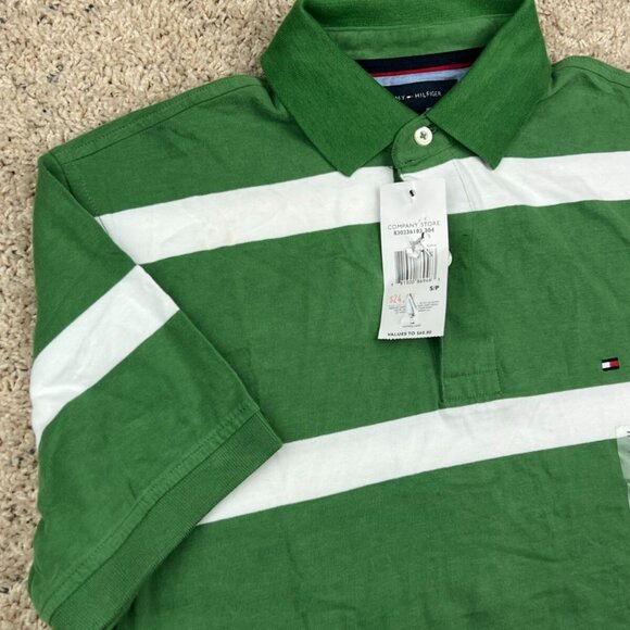 NWT Men's Tommy Hilfiger Short Sleeve Striped Classic Fit Polo Shirt Small - Picture 2 of 11